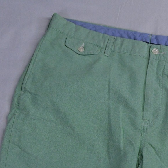 Polo Ralph Lauren 38 x 9" Green Oxford Recent Flat Front Chino Shorts - Picture 2 of 7